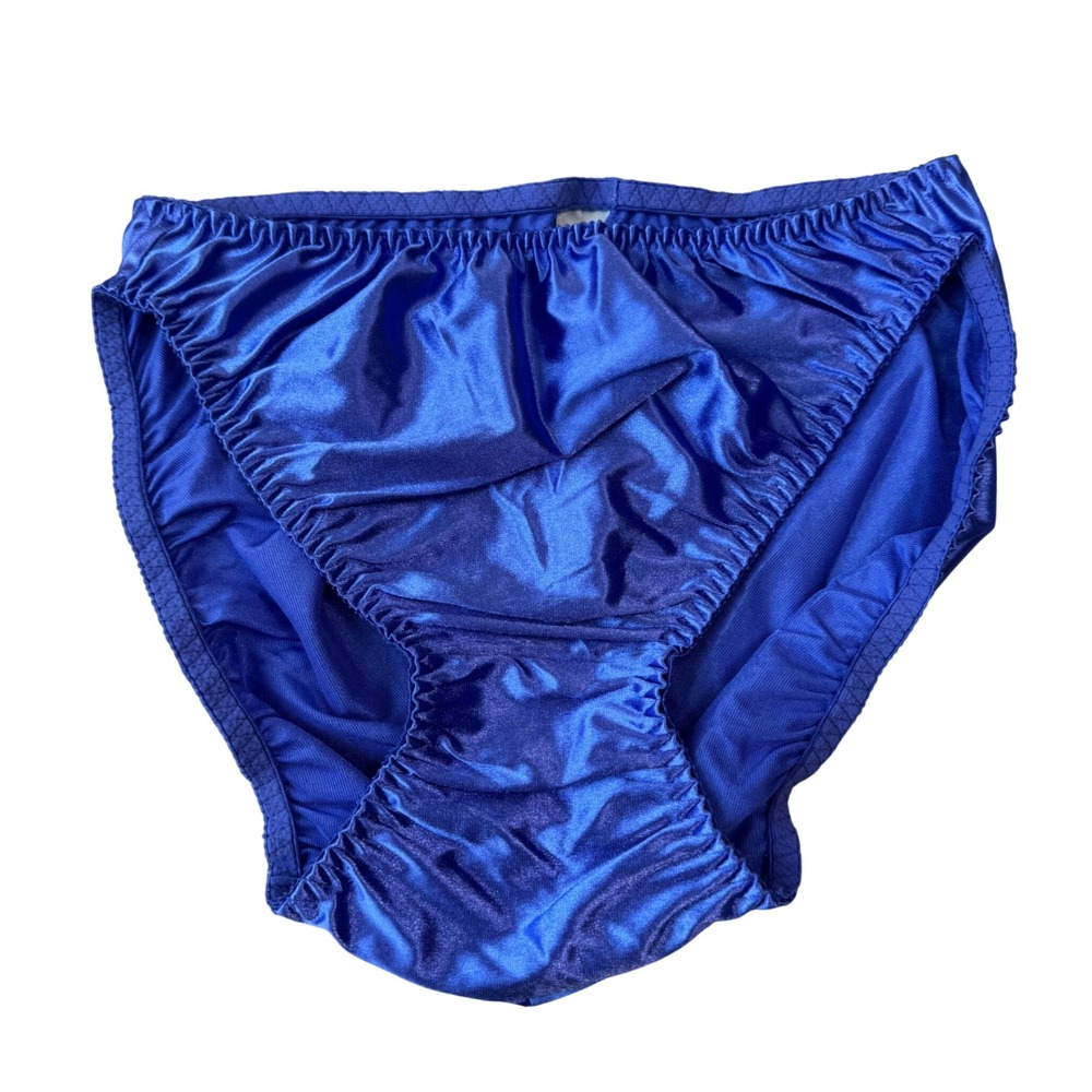 Vintage Victoria's Secret Satin Second Skin Panties Blue Size Large NWOT - Picture 2 of 7